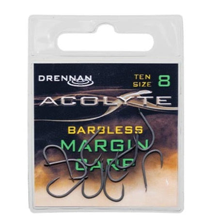 DRENNAN ACOLYTE Margin Carp Hooks - Barbless Anzuelo