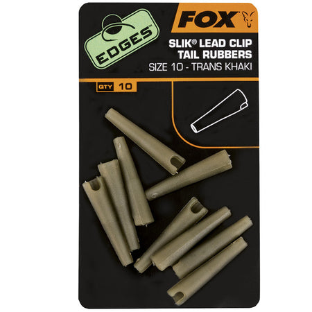 Slik Lead Clip tail rubber SIZE 10 FOX